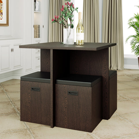 Dining Set With Storage Ottoman - A Touch Of Space