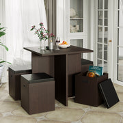 Dining Set With Storage Ottoman - A Touch Of Space